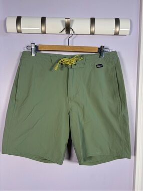 Patagonia Olive Green Outdoor Hiking Hybrids with Yellow Drawcord Size 29